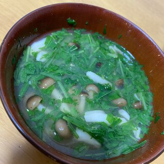 水菜もりもり味噌汁